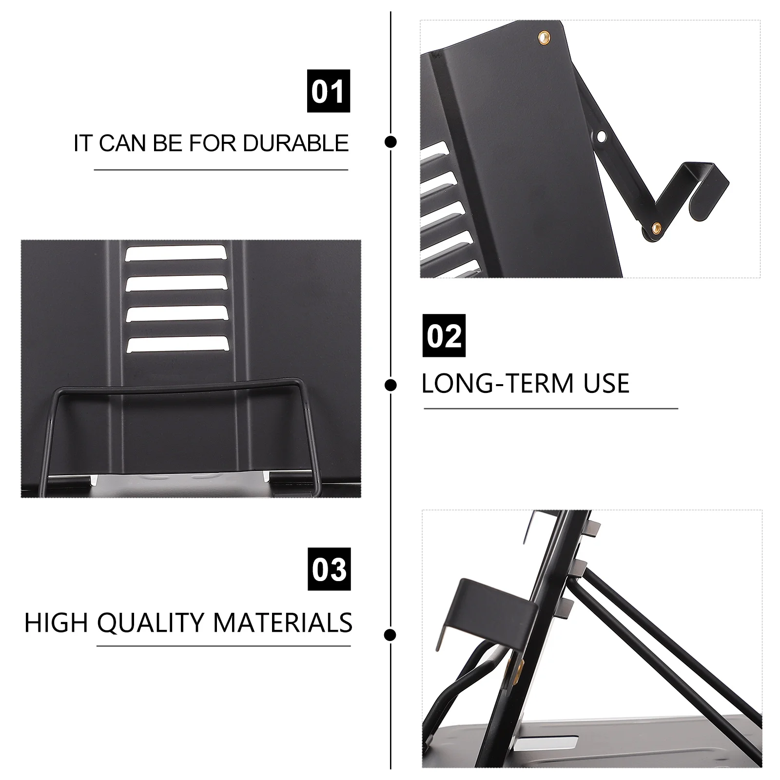 

1pc Reading Bookshelf Iron Desktop Stand Kids Music Score Holder Student Book Rest Rack Simple Shelve For Home Office Library