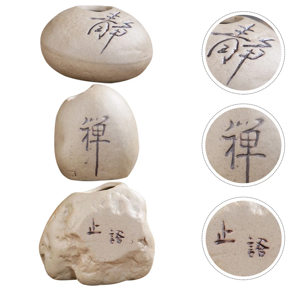 

3Pcs Mini Ceramic Vase Chic Small Flower Arranging Vase Crafts Decoration Home Office Adornment Dried Floral Arrangement