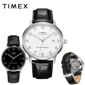 TIMEX หรูหรานาฬิกาอัตโนมัตินาฬิกากลไกอัตโนมัติชายอเมริกันสแตนเลสป้องกันรอยขีดข่วนนาฬิกาดําน้ํากันน้ํา