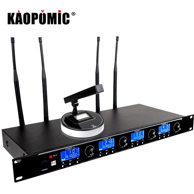 4-Channels Gooseneck Conference Wireless Microphone System