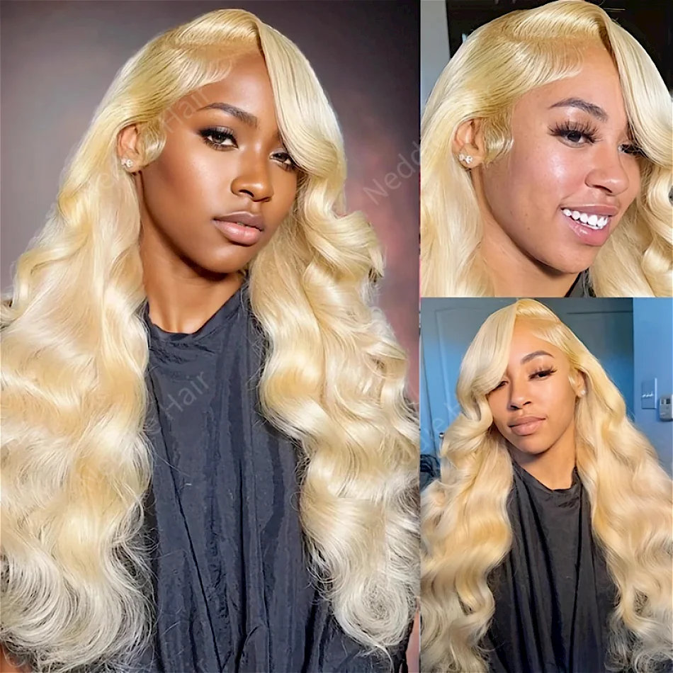 

Brazilian 30 40 inches Body Wave 613 Honey Blonde HD Transparent Lace Front Human Hair Wigs 13x6 13x4 full Lace Frontal Wig