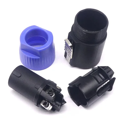 Imagen 2 del producto 10 Uds conector macho Powercon de cuatro núcleos conector de Cable bloqueable + enchufe de chasis, conexión de alimentación de iluminación de escenario de pantalla LED B