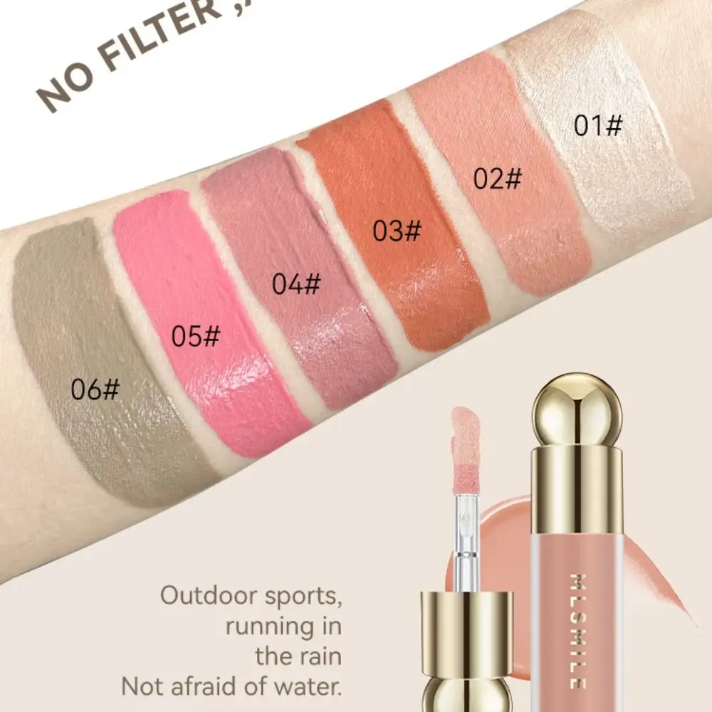 Natuurlijke Vloeistof Blush Lip En Wang Multi-Functionele Markeerstift Gezicht Shimmer Poeder Matte Highlight Contour Pen Vrouwen