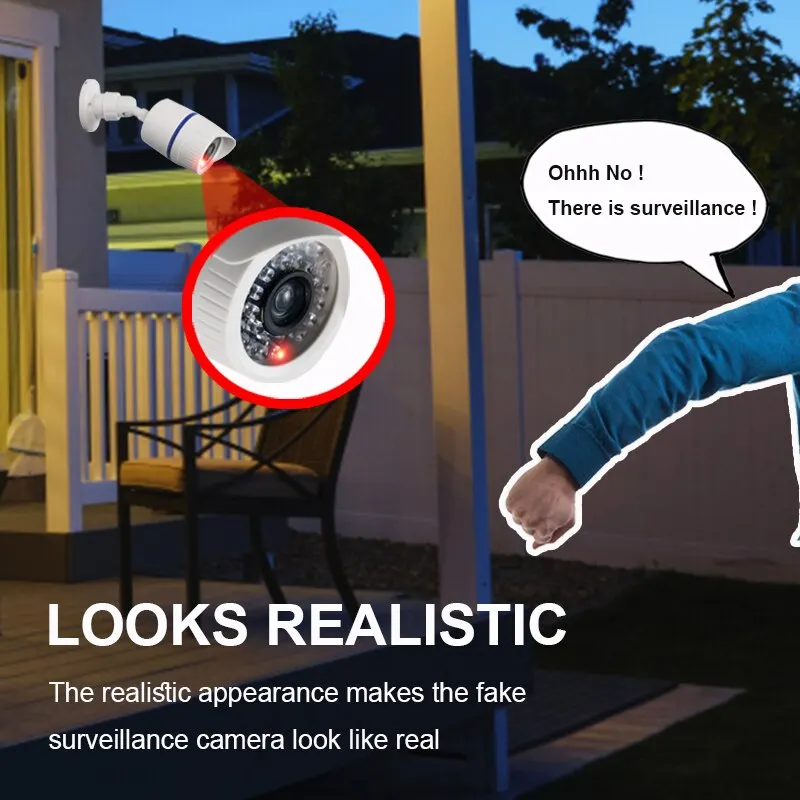 1PC Dummy Fake Camera Simulated Surveillance Security CCTV Dome Camera With One LED Light For Indoor Outdoor Home Store image 2