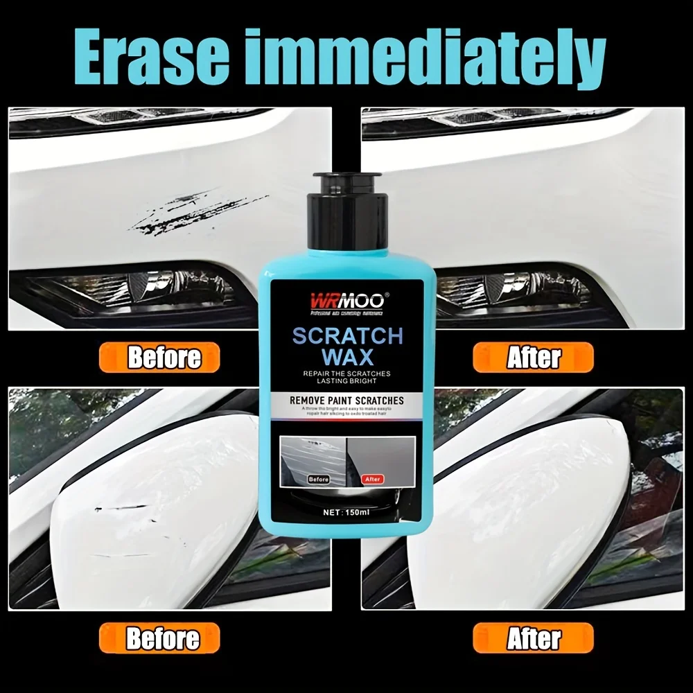 Car scratch repair wax - easy to restore and protect paint surface - long-lasting gloss, easy to refurbish polishing agent