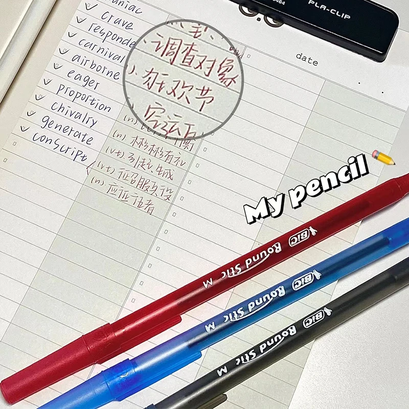 10 قطعة قلم حبر جاف BIC كلاسيكي أمريكي عتيق قلم زيت ناعم مستدير 1.0 مللي متر قلم حبر جاف اللوازم المكتبية المدرسية