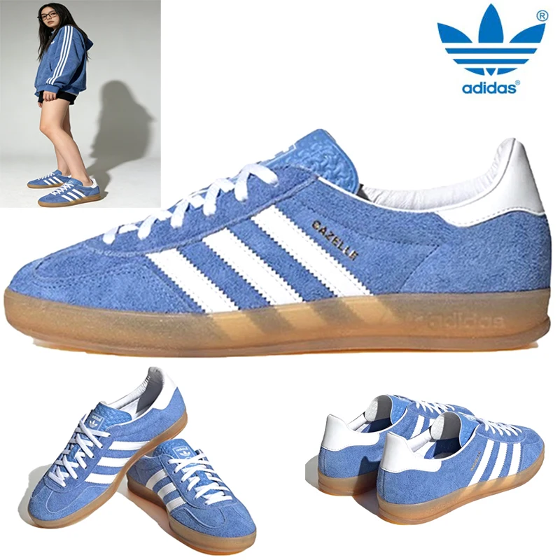 

Кроссовки Adidas Original Gazelle INDOOR для мужчин и женщин, классические кроссовки в стиле ретро, универсальные, удобные, унисекс HQ8717