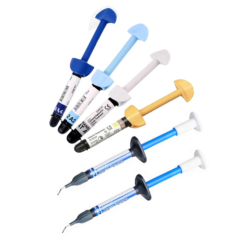 

2 Packs Dental Composite Resin All Models Valux P60 Z250 Z350XT Flowable Light Curing Oral Tooth Restorative Filling Materials