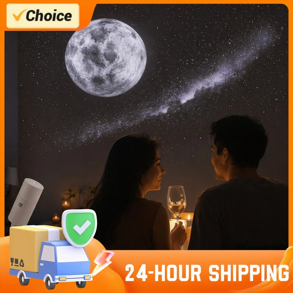 USB Powered Star Projector Changeable Patterns & Flexible Galaxy Ambient Projector Lamp for Home Office Car Decoration