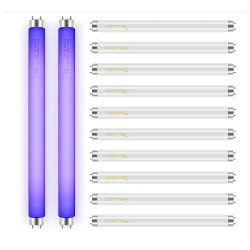 

AB56-12-Pack Сменные лампочки Bug Zapper 10 Вт для 20 Вт в помещении BL T8 F10W 13-дюймовая световая трубка для Aspectek, Liba