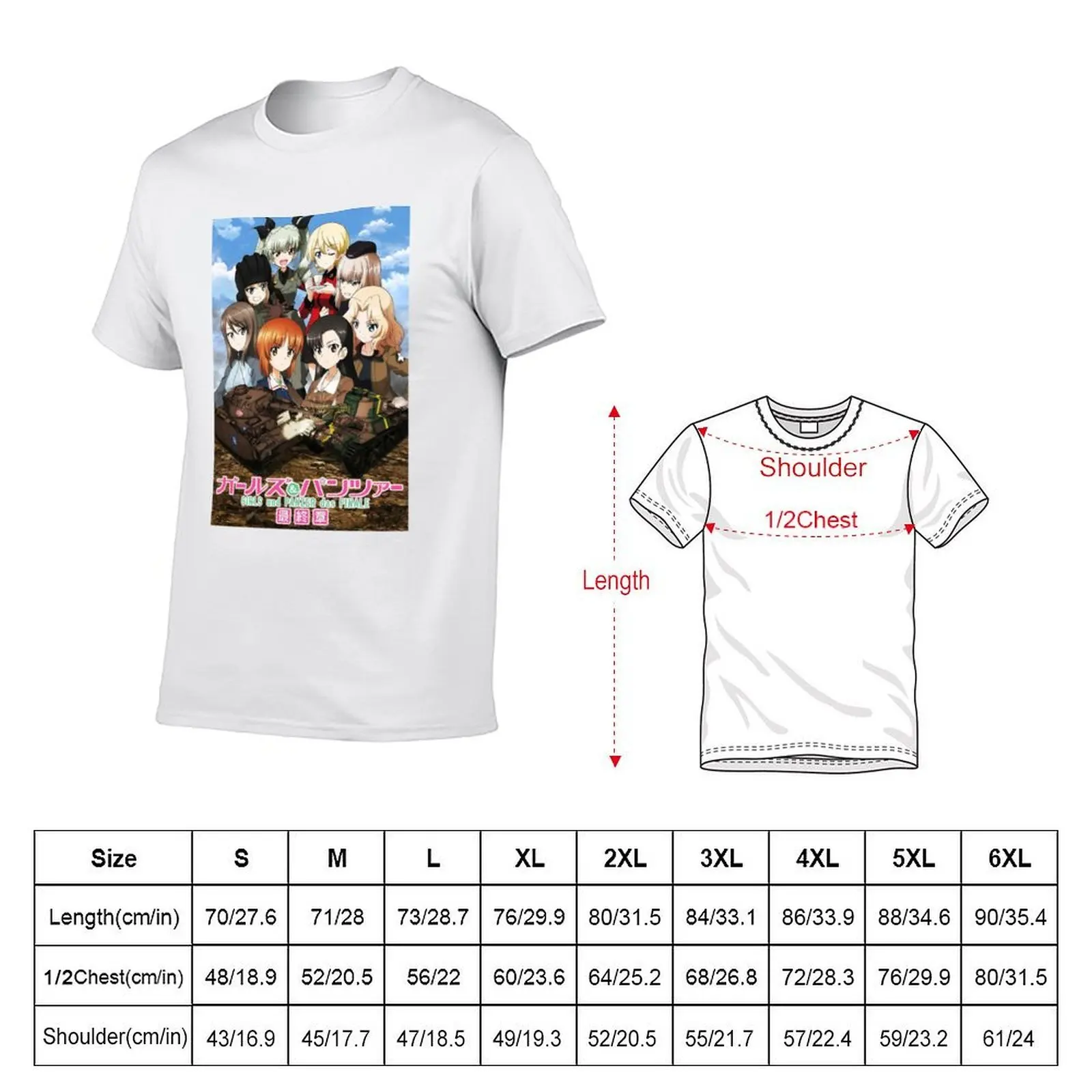 Anime Girls Und Panzer The Finale T-Shirt plus size tops blacks t shirts for men pack