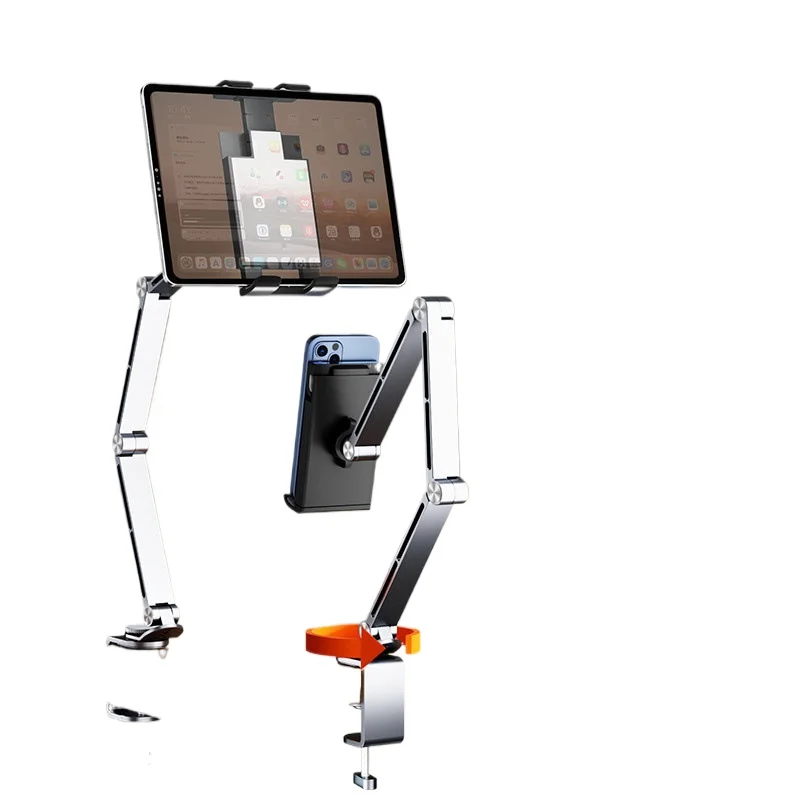 

Aluminum alloy rotating bedside tablet holder mobile phone mechanical 360 lazy bed metal multi-functional desktop