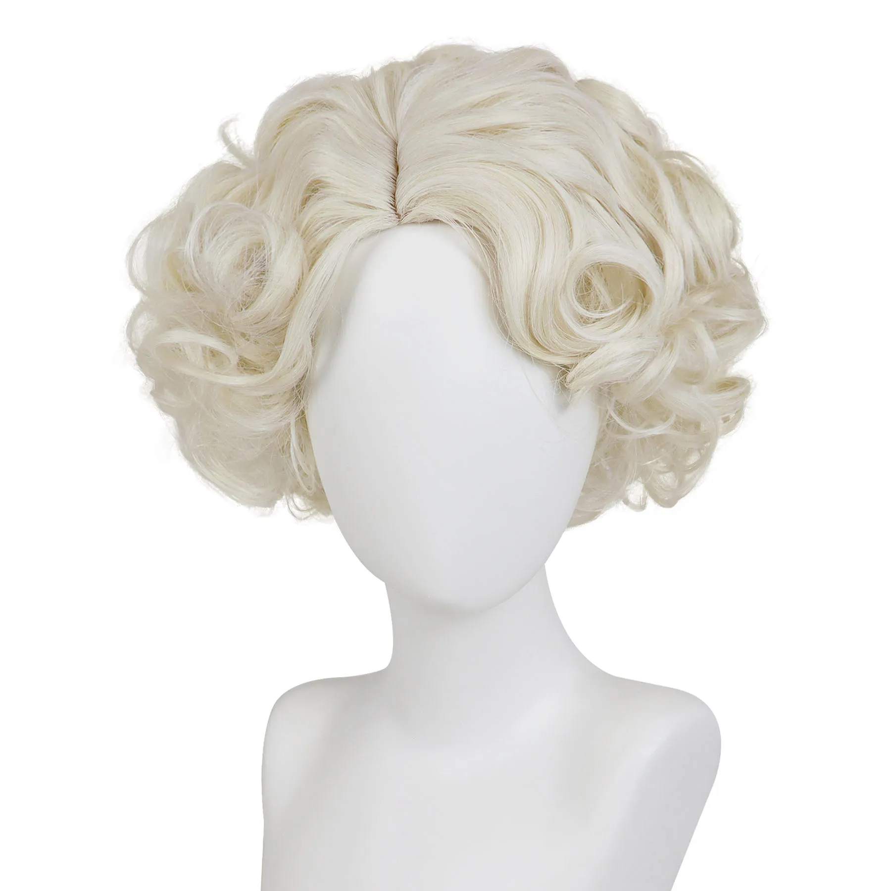 البلاتين شقراء مثير مارلين شعر مستعار الاصطناعية موجة الاصبع قصيرة مجعد خمر الباروكات للنساء مقاومة للحرارة شعر مستعار تأثيري حلي