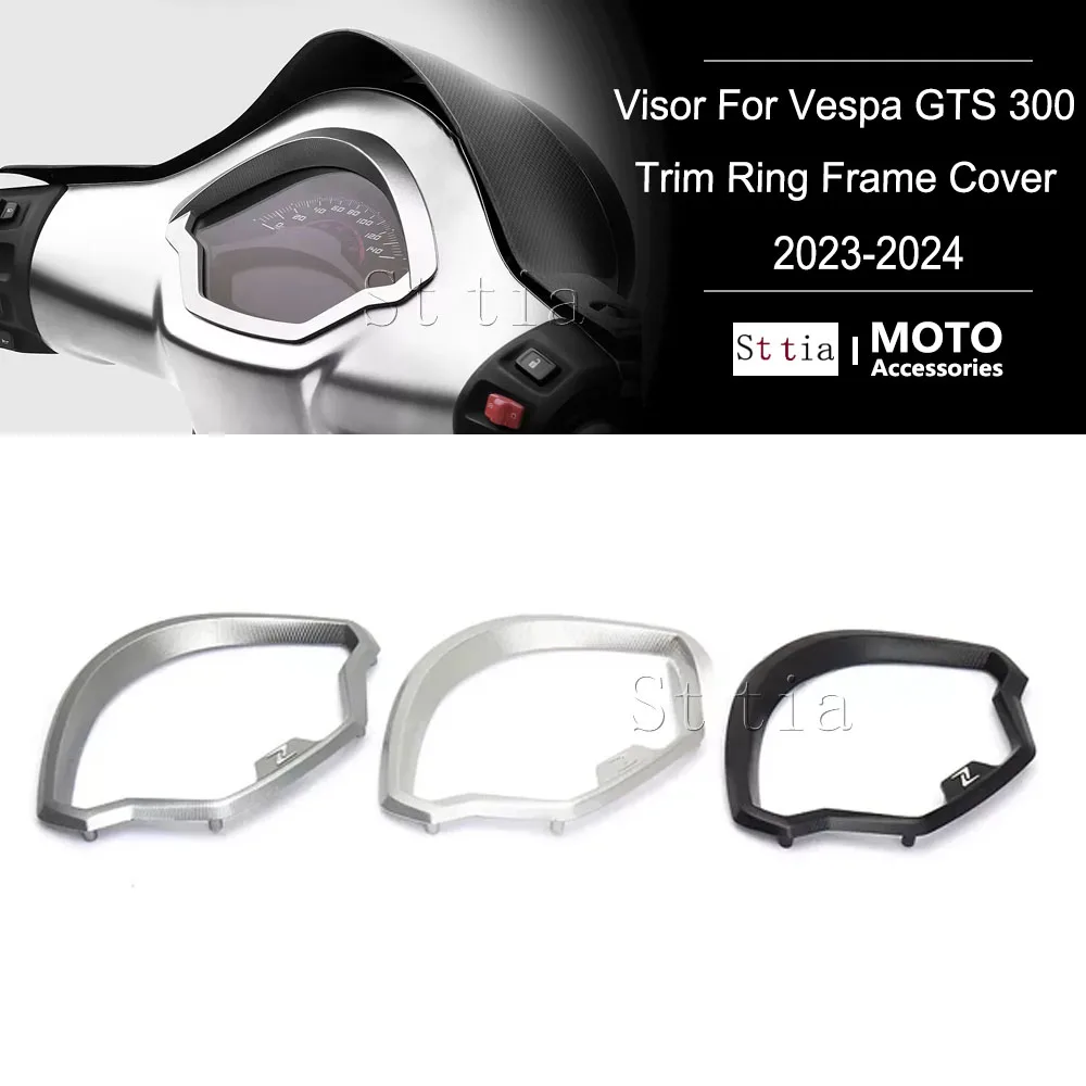 

Motorcycle Front Speedometer Gauges Trim Ring Frame Cover Visor For Vespa GTS 300 GTS300 gts300 Gts 300 2023 2024