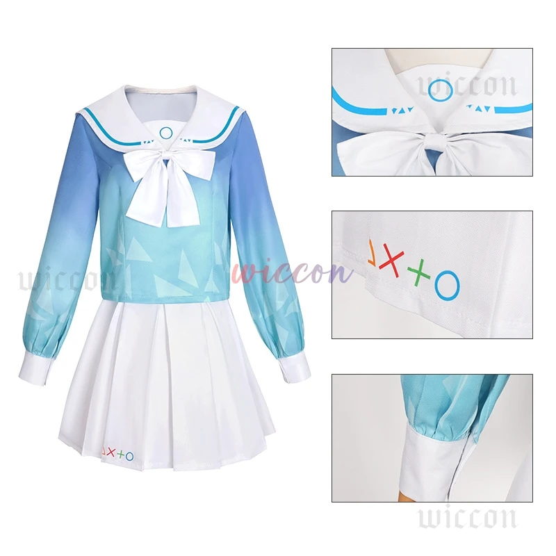 Game Blue Archive Project MX Arona Cosplay Costume Wig Anime School Sailor JK Uniform Hallowen Role Play Suit