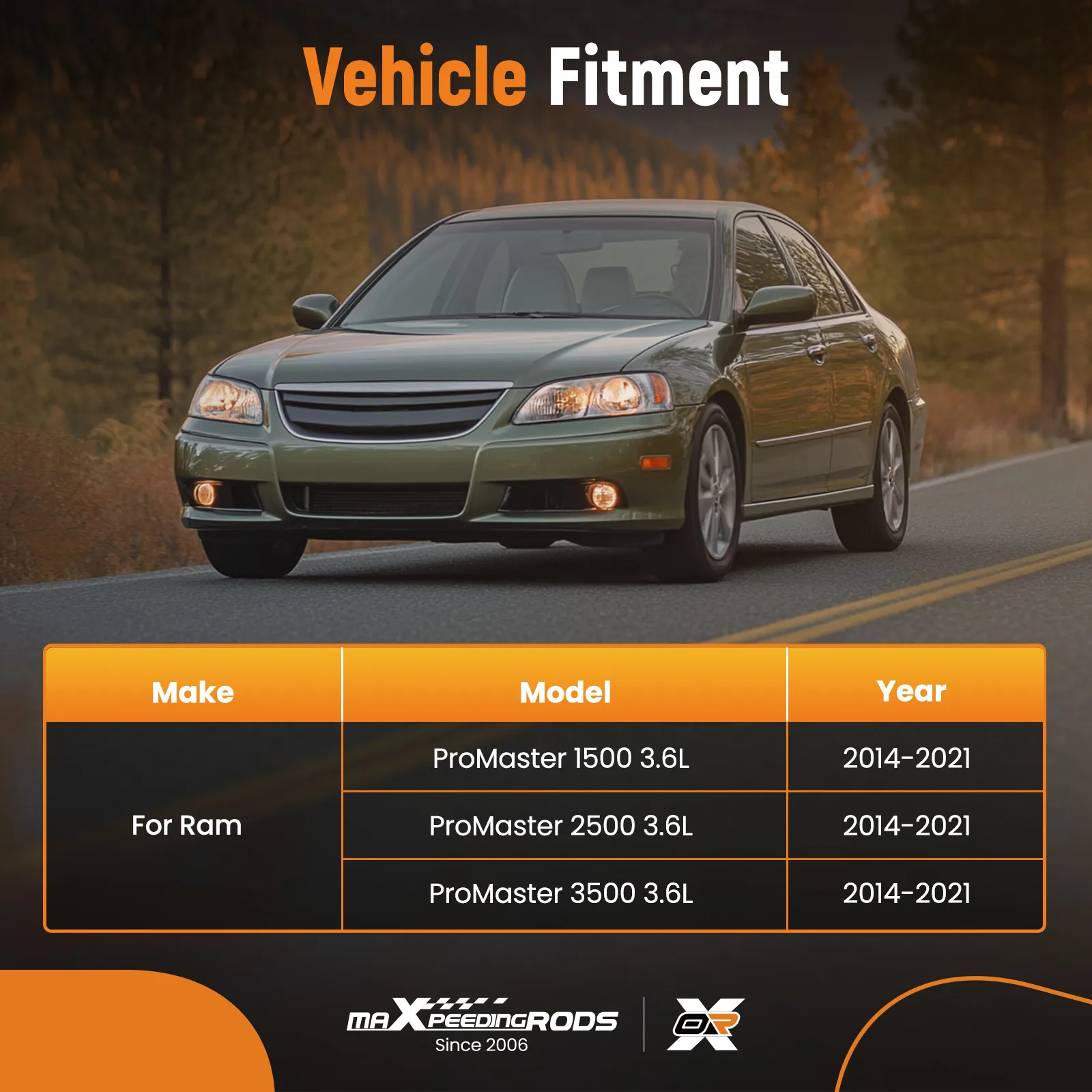

Комплект из 4 опор двигателя и трансмиссии для Ram ProMaster 3.6L 2500 2014-2021 A5938