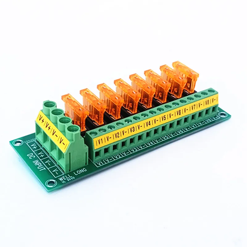 

8-канальный расширяемый силовой предохранитель, распределительная полоса модуля, клеммная плата, 32 В постоянного тока