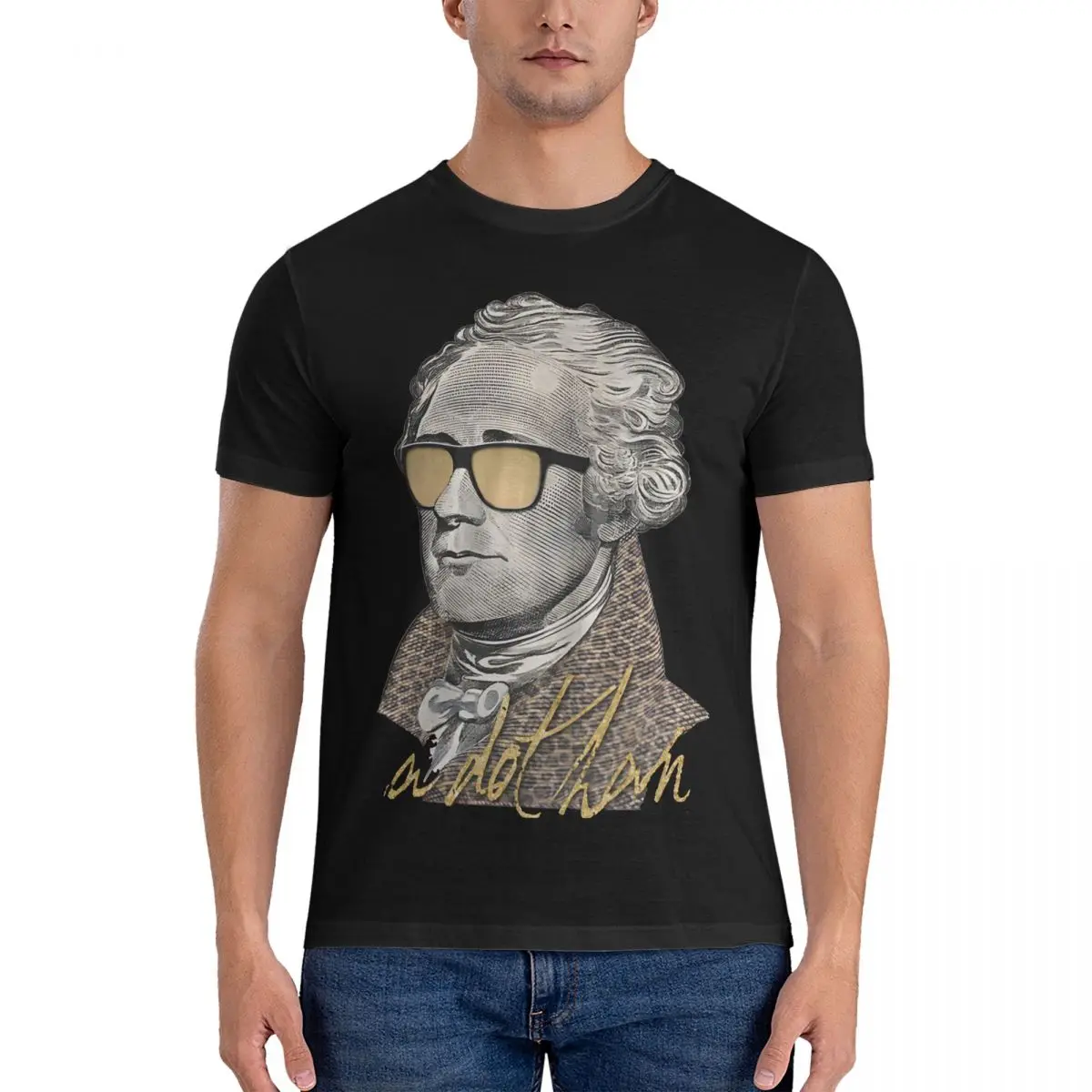 Funny Alexander Hamilton A Dot Ham T-Shirts for Men Crew Neck Cotton T Shirts Alexander Hamilton Short Sleeve Tees Printing Tops