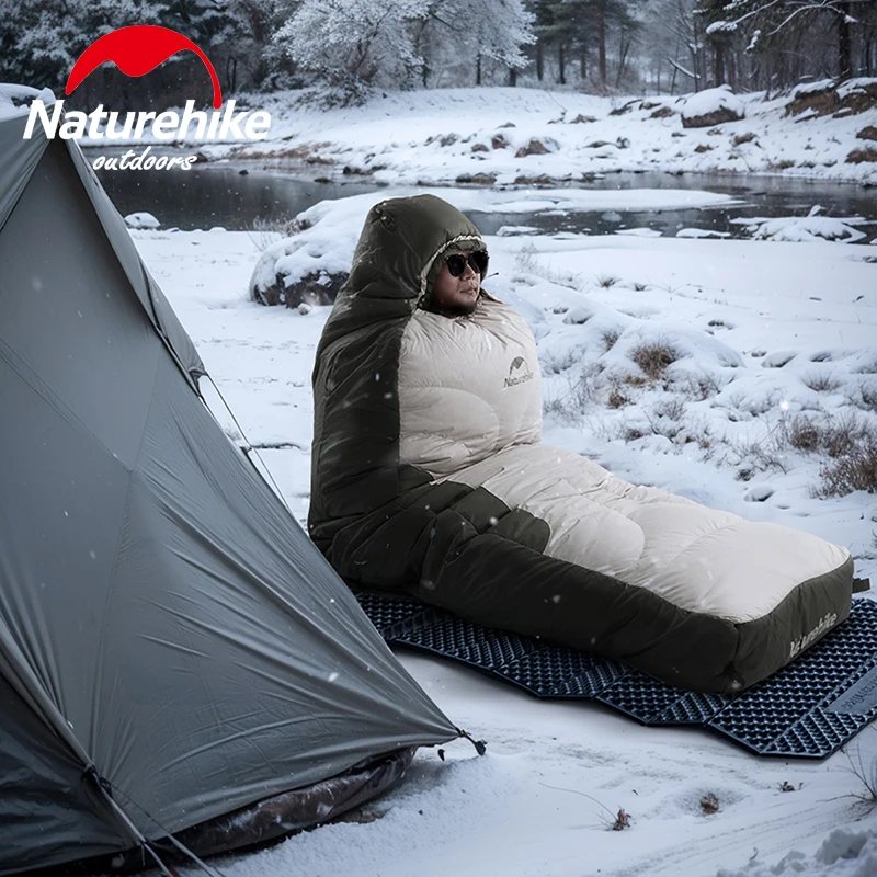 

Naturehike Sleeping Bag -35℃/-18℃ Gray duck 90% Down Filler mummy Type Winter cold Warm Camping Sleeping Bags Single Travel