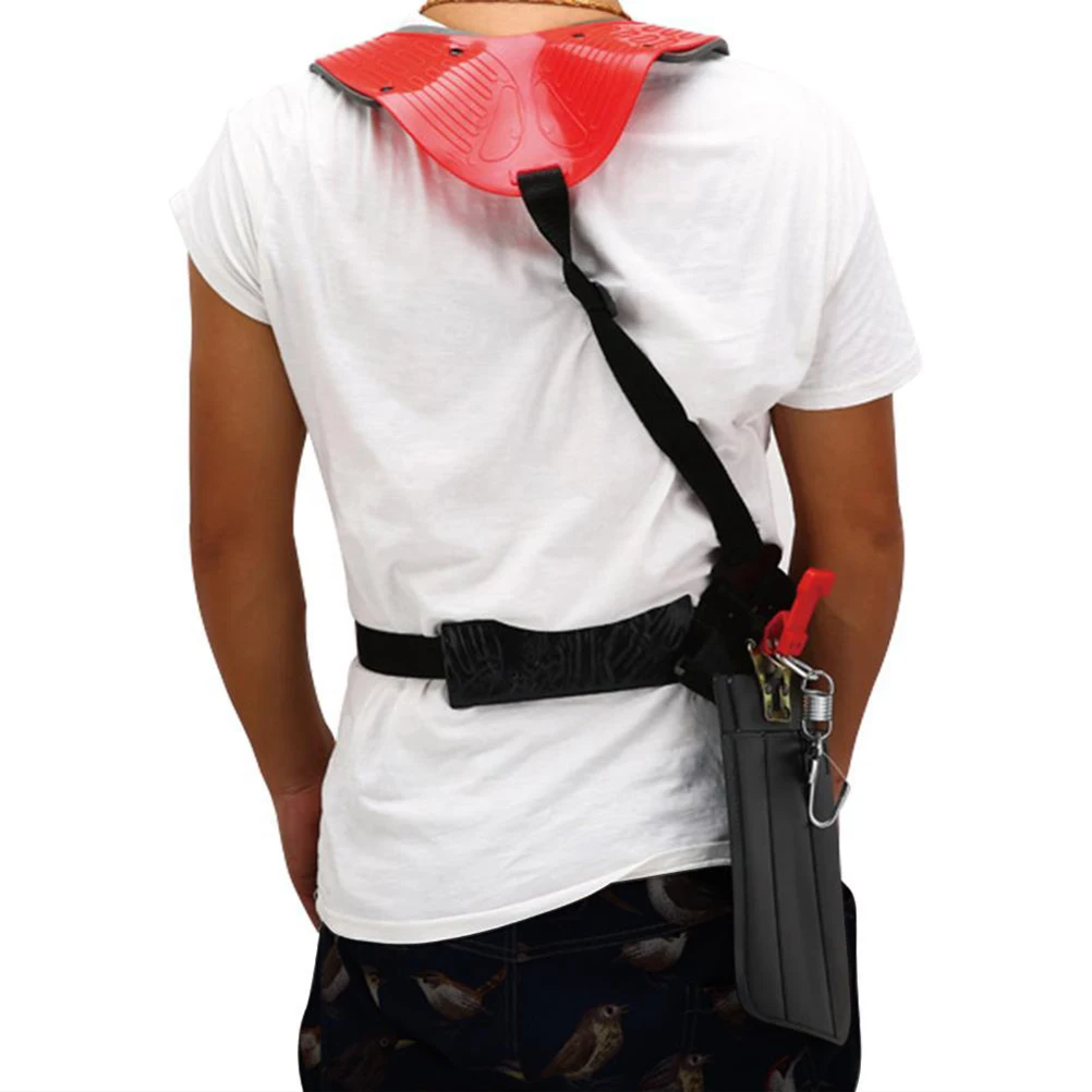 

Double Shoulder Padded Orange Grass Trimmer Shoulder Strap Ergonomic Garden Cutter Harness Adjustable Belt for Brush Cutter