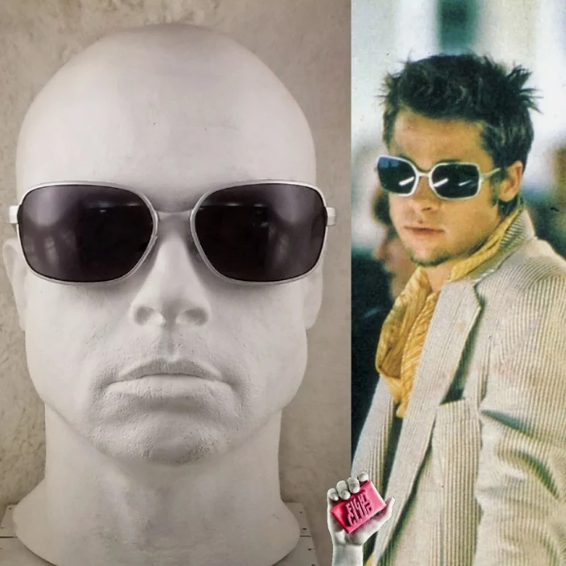 Project Mayhem Sunglasses Fight Club Tyler Durden Oliver Peoples 523 Brad Pitt men RED lens sunglasses:with box