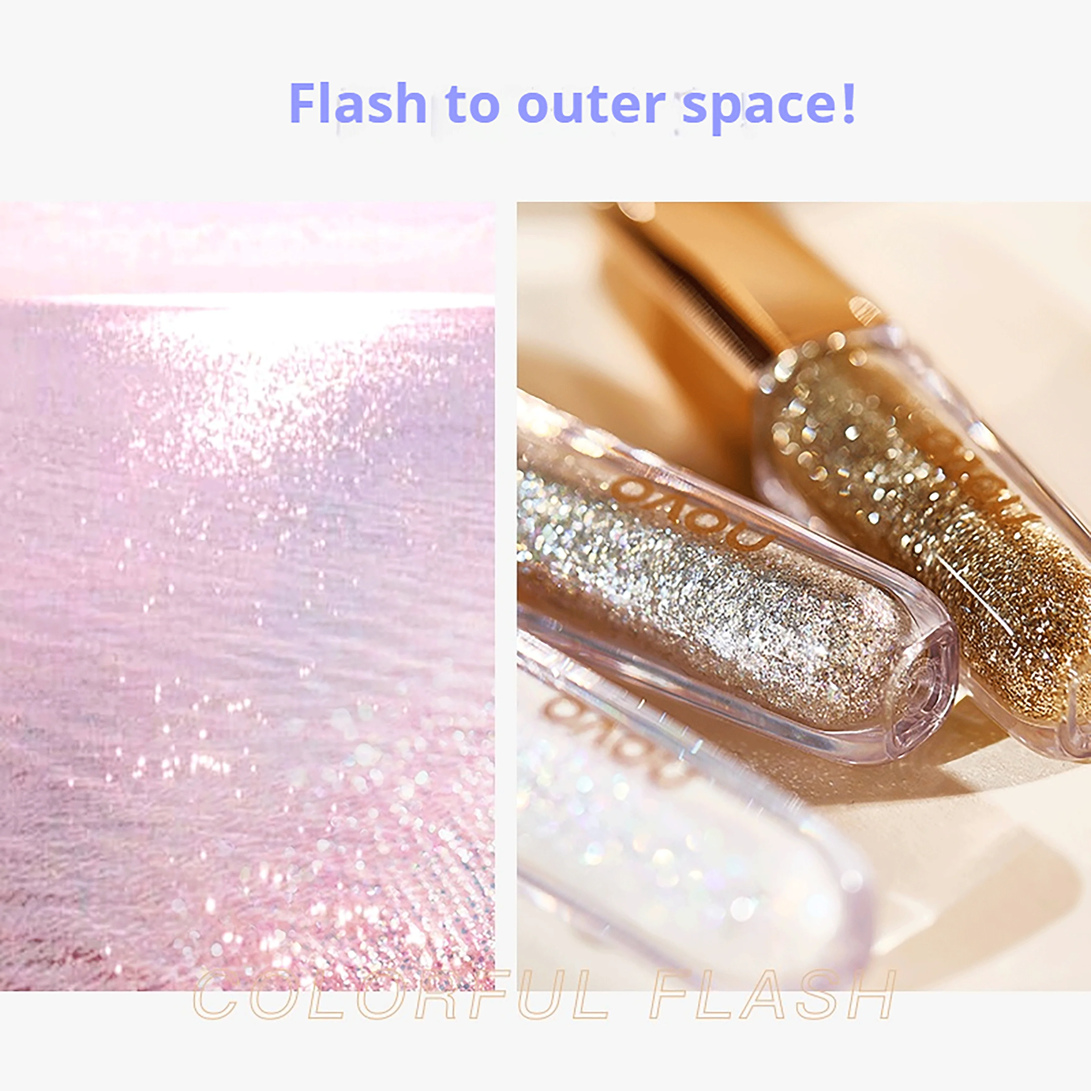 Sombra líquida com acabamento orvalhado, brilho sutil e de longa duração. Ilumina a área de calha de rasgo para um efeito luminoso.