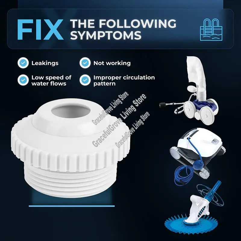 

A26I-Pool Jet Nozzles SP1419D Возвратный струйный фитинг с направленным потоком, регулируемое вращающееся глазное яблоко с отверстием 3/4 дюйма