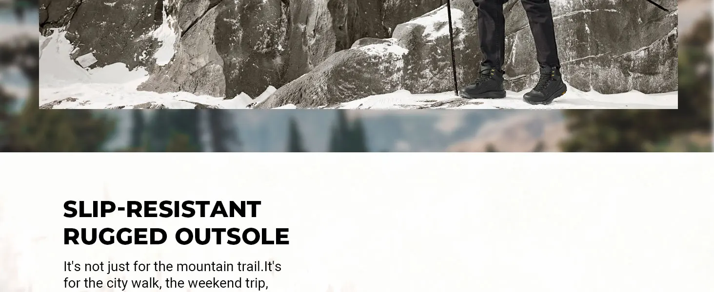 FitVille Outdoor-Wanderschuhe, extra breite taktische Kampf-Militärstiefel, hohe Trekkingschuhe für Herren, wasserabweisend, rutschfest – Detail 4