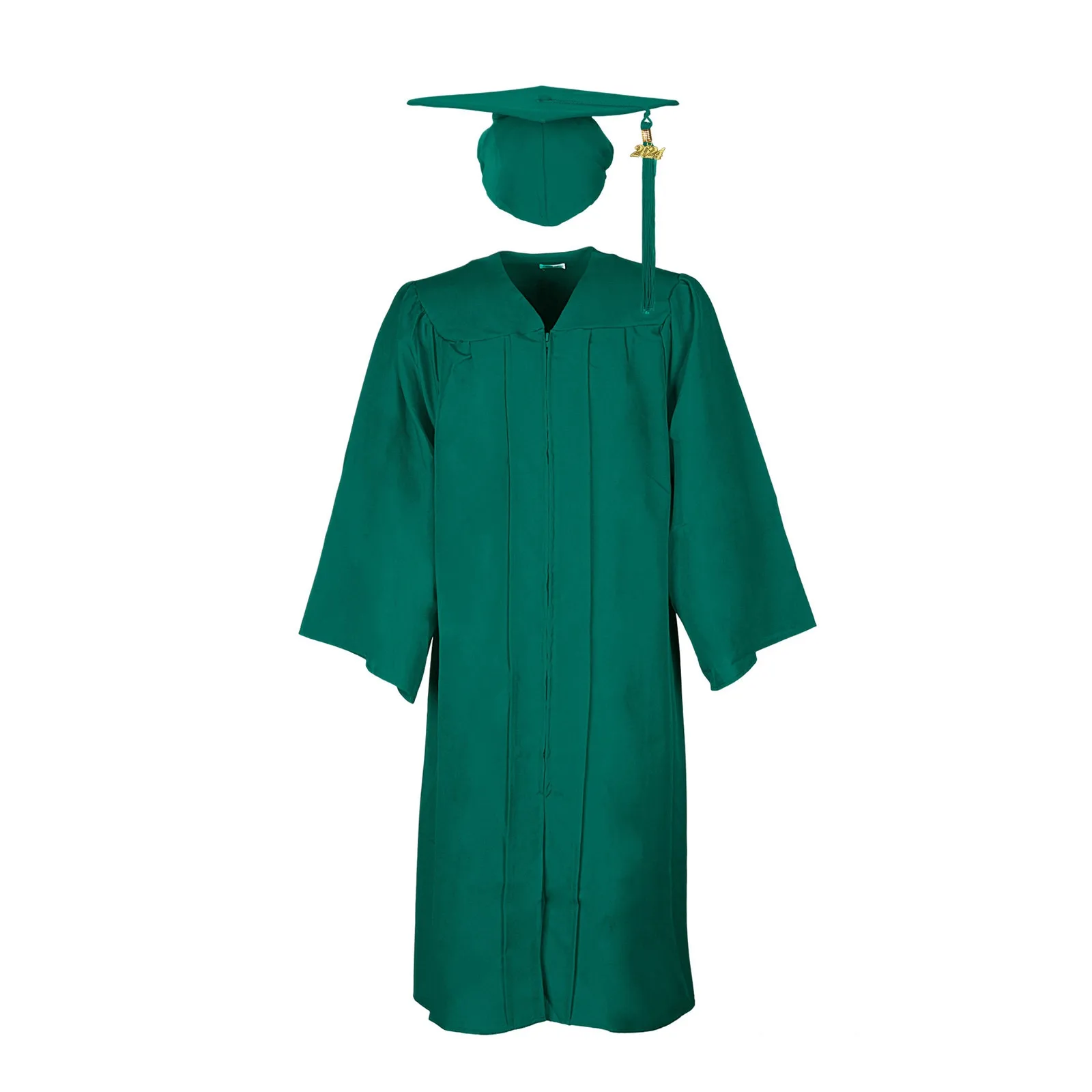 Erwachsene Abschluss kleid Kappe Set Reiß verschluss Universität akademischen Abschluss Kleid Robe Mortar board Kappe Abschluss kleid Robe