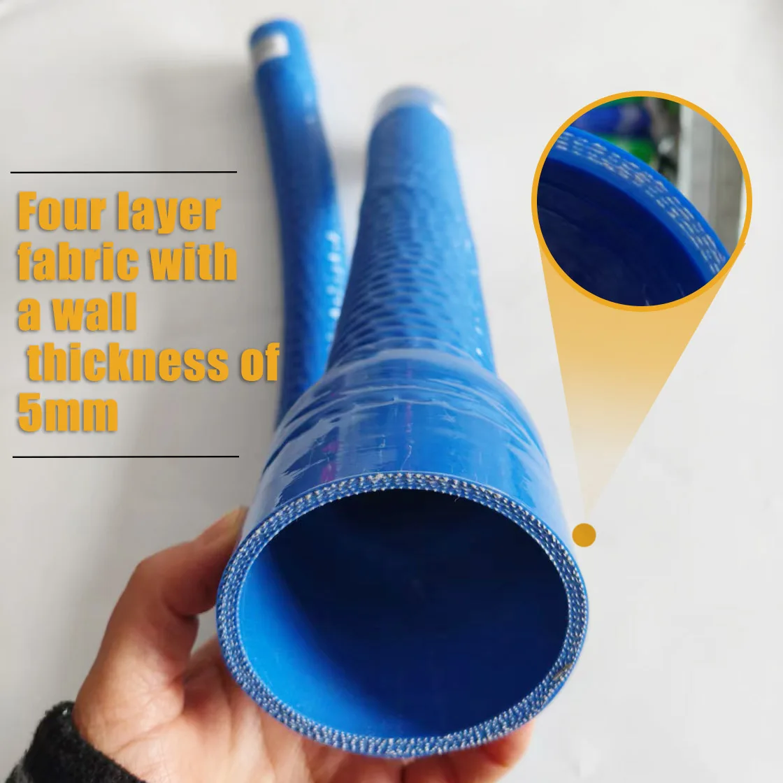Blue variable diameter steel wire corrugated tube silicone hose intercooler connecting pipe，intake pipe，water pipe