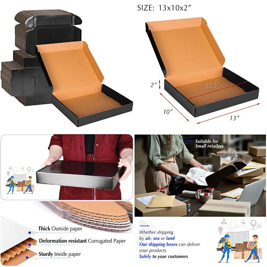 

Cardboard Boes - 30 Pack Shipping Boes for Small Business Mailing, Corrugated Packaging