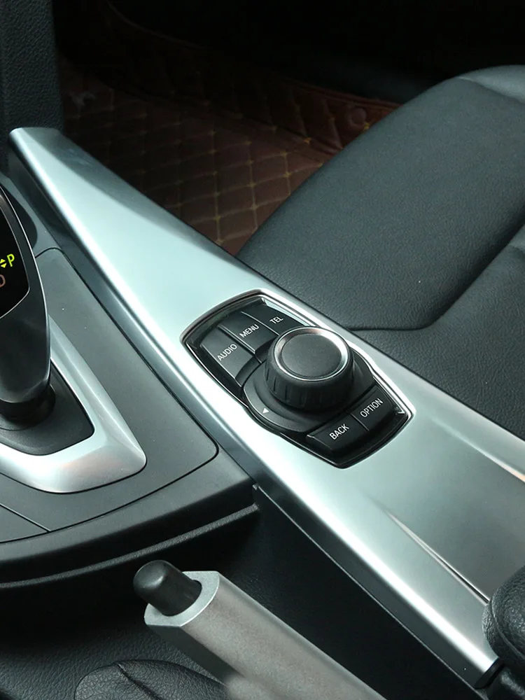 LHD & RHD ABS Matt Schwarz Auto-Multimedia-Panel-Abdeckung Zierleisten-Aufkleber für BMW 3er GT F30 F33 F34 F36 2013-2019 Auto-Zubehör – Detail 4