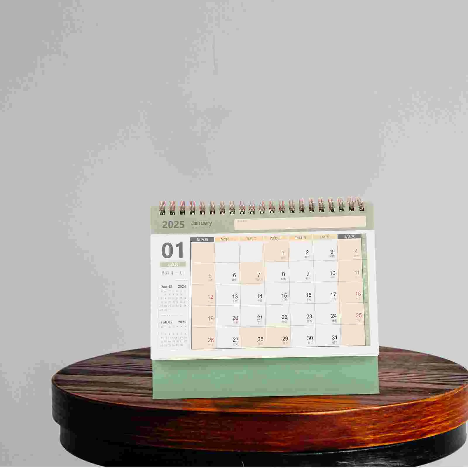 2025 Daily Planner Desk Calendar Cute Office Small Monthly Fall Decor for Kitchen