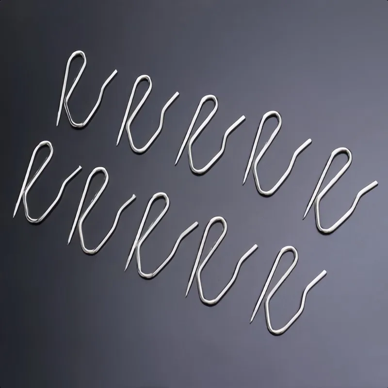 30 pcs S-Curve Shape Design 3cm Metal Pleat Hooks, great for Home Window Drapery, Sharp Pointed Tip, Door Curtain Hanging