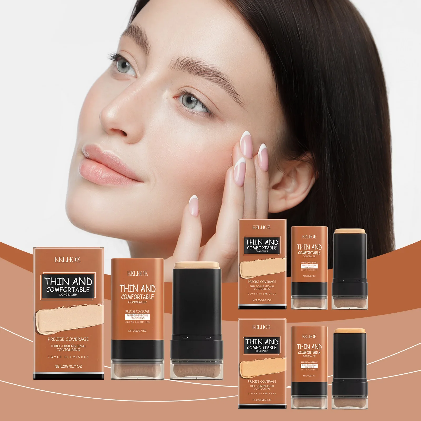 Light Concealer Foundation Stick Liquid Foundation Is Not Easy To Take Off Makeup Moisturize Naturally Refreshing Moisturizing