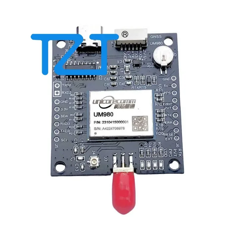 2026 TZT UM980 Board RTK Positioning Module Full-system Full-frequency RTK Centimeter GNSS Positioning Module