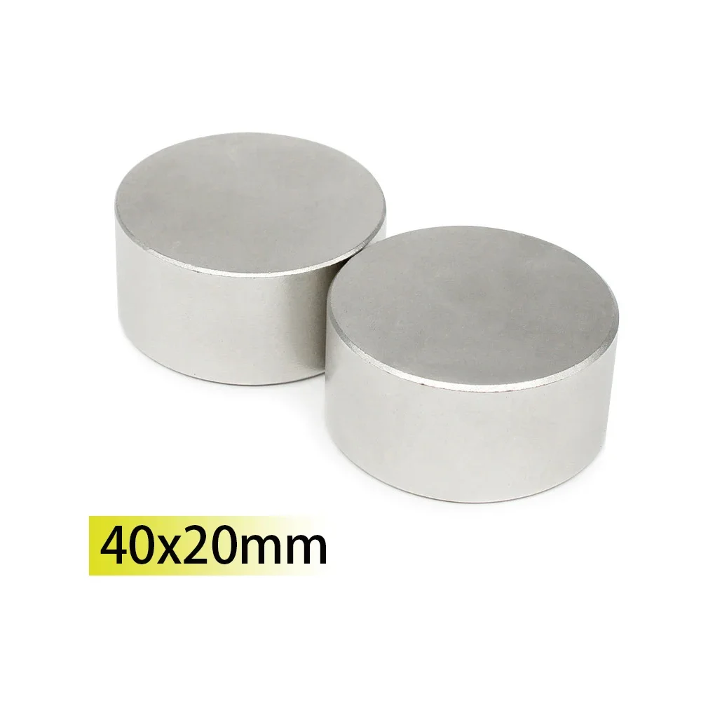 N35 Magnet 40x20mm Big Strong 40*20 Disc Neodymium Magnet Round Ebike Neodymium Magnetic Motor Search Magnet Fridge Customised