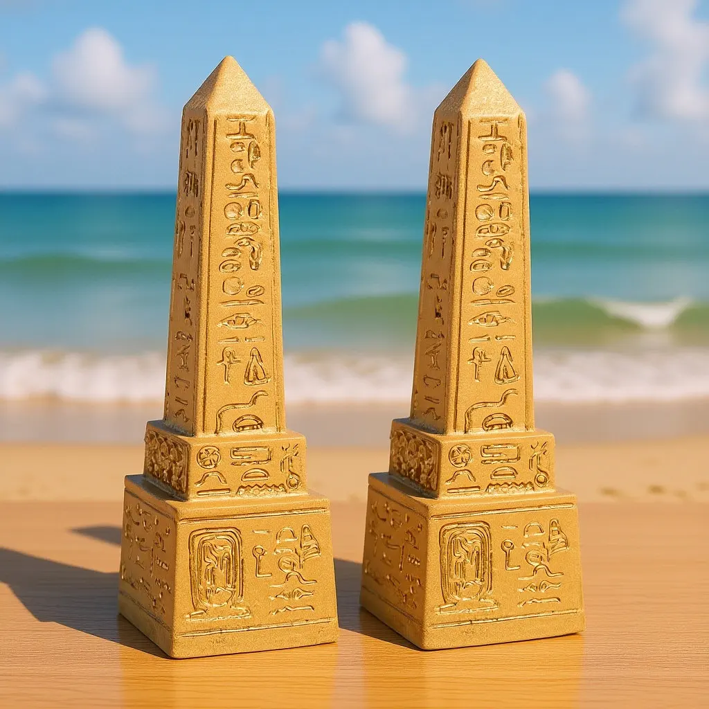 2 шт. Декоративные египетские пирамиды из смолы: элегантный и уникальный дизайн для офисного стола, песочницы, украшение в виде достопримечательностей Древнего Египта