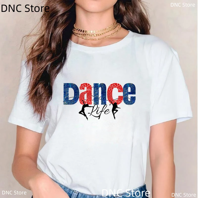 Dance Mom, Mother'S Day, Dancing Mom, Dance Life Graphic Printed Women'S T-Shirt Dance Enthusiast Tshirt Custom Team Clothing