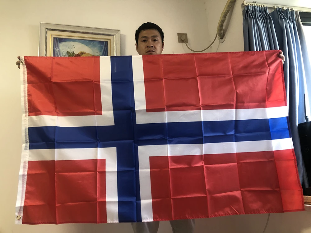 SKY FLAG norway Flag 90x150cm Kongeriket Noreg Norge nor no norway Norweska flaga Poliester standardowa wisząca flaga Banner