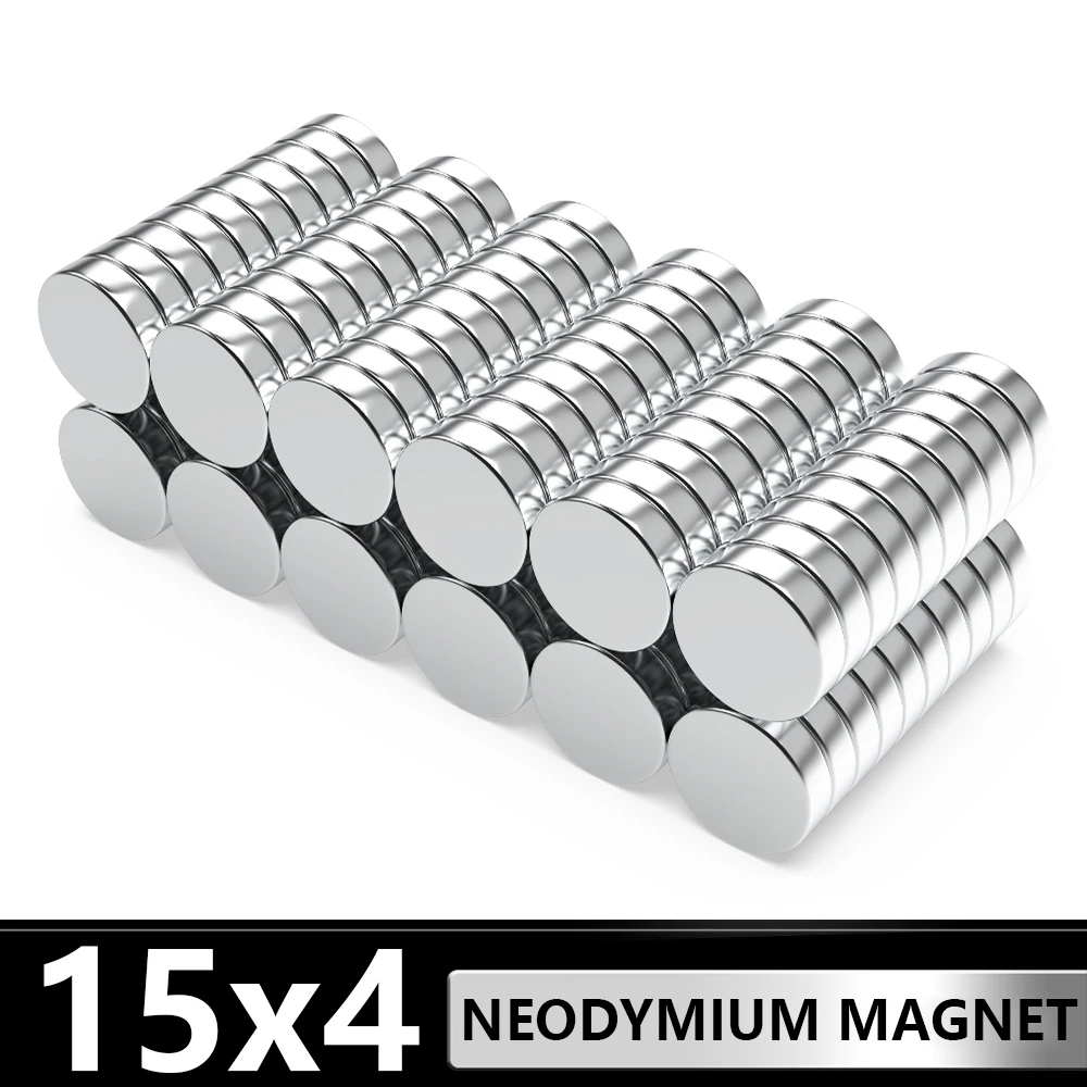 

2~60 Pcs Small Round Magnet 15x4 Permanent NdFeB Super Strong Powerful Magnetic imans N35 15mm x 4mm Neodymium Magnets