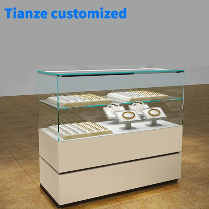 [Customized]Price Superb Quality Glass Wood Display Showcase Retail Store Used Jewelry Showcase