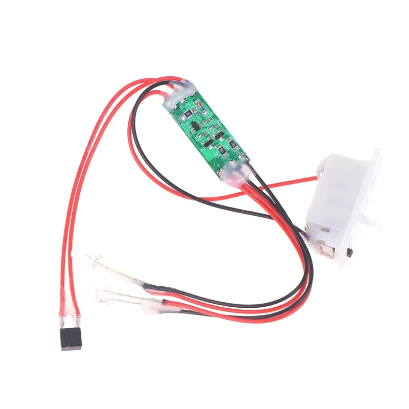 3-12V Strobe กระพริบโมดูลสีแดงสีฟ้า 2 สี LED Light Fast กระพริบไฟเตือนกระพริบโมดูลสําหรับ RC รถอะไหล่อะไหล่