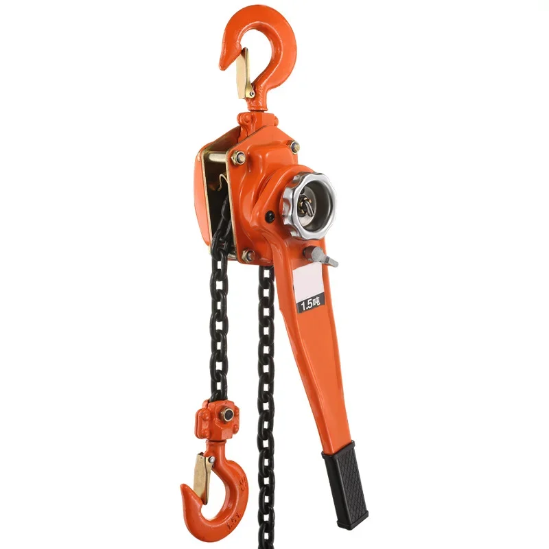 1.5t 1.5m， Aluminum Alloy Vital Lifting Mini Manual Hand Hook Lever Chain Hoist