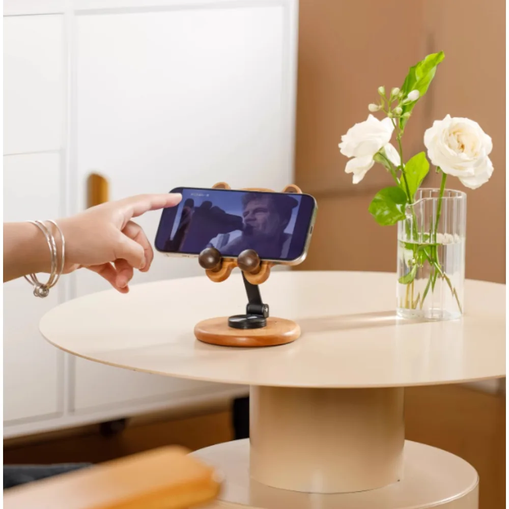 

Держатель для телефона Capibala: креативная деревянная подставка, портативный, складной, для декора рабочего стола, милый аксессуар