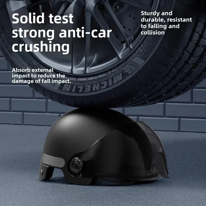 Kask rowerowy z certyfikatem 3C, męski i damski, dla dorosłych i dzieci, z motywem kreskówkowym, na rower elektryczny, motocykl, kask otwarty z goglami.