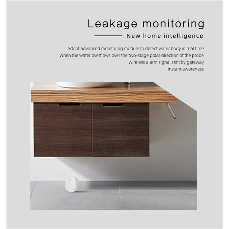 Sensor de agua A29F-Tuya Zigbee para cocina, baño, alarma de conexión de agua, aplicación remota, Detector de monitoreo