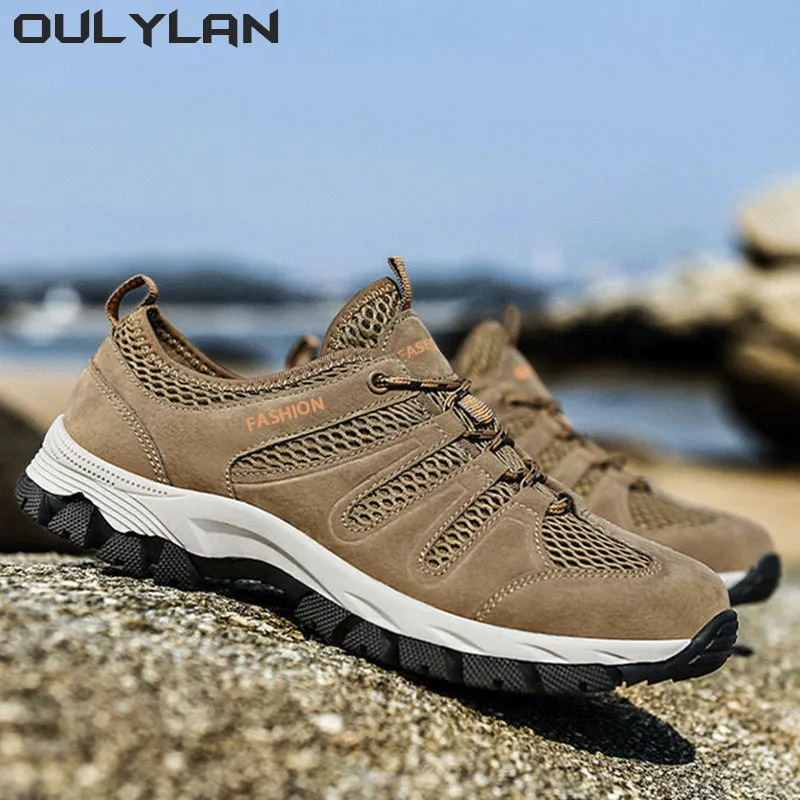 

Oulylan Mountain Climbing Sport Men Hunting Trekking Sneaker Men Shoes Breathable Splashproof Outdoor Hiking Wading shoes Shoes