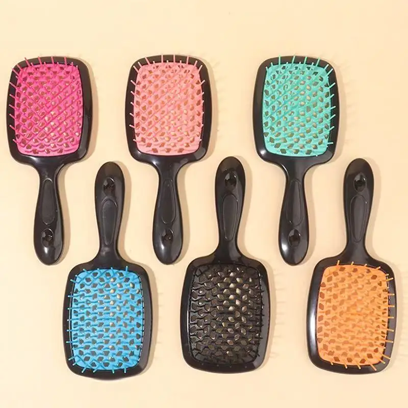 

Цельная антистатическая расческа для запутанных волос, массажная щетка для волос, полая щетка для вьющихся волос, инструменты для парикмахерской, парикмахерской