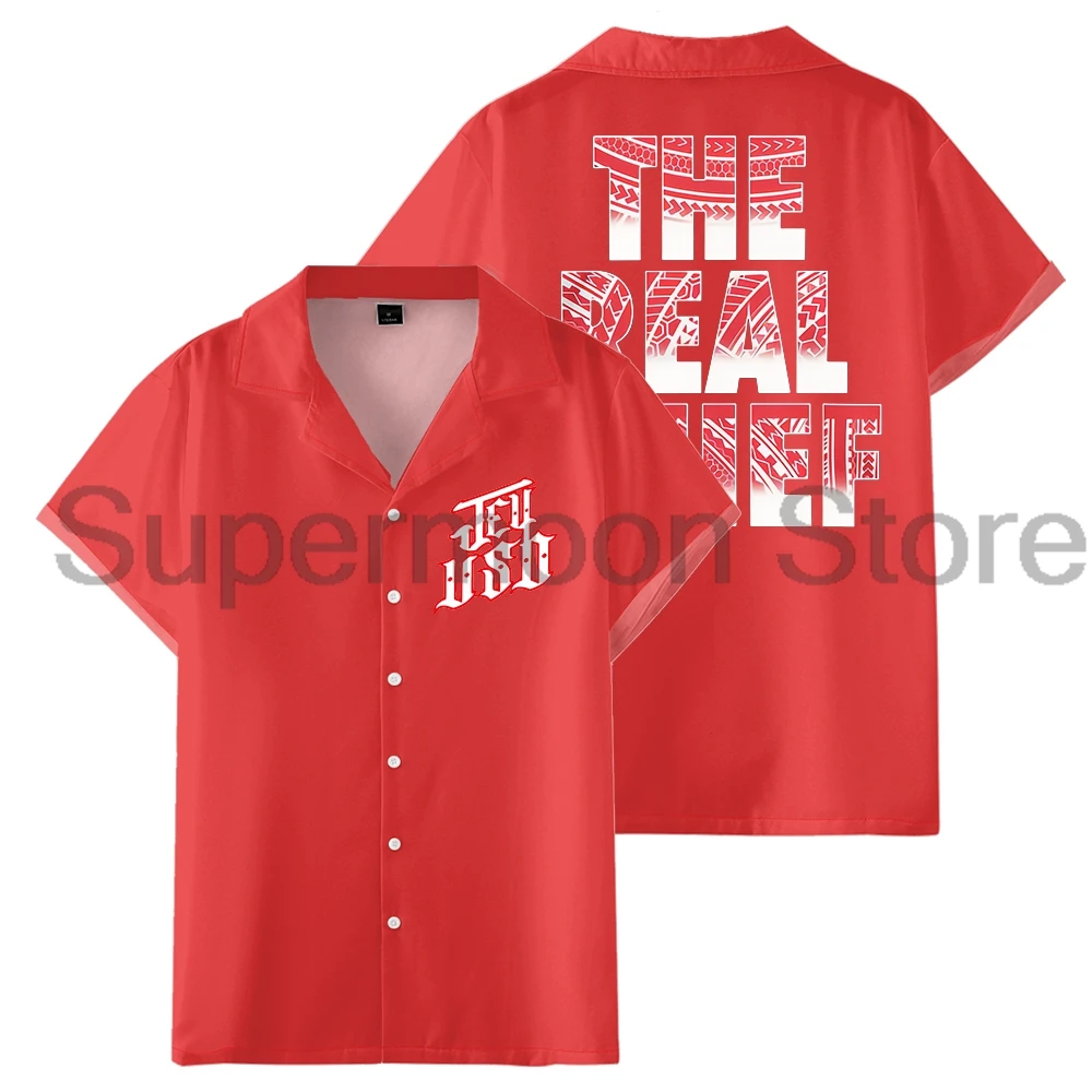 Jey Uso The Real Chief Merch camisa Unisex de manga corta con botones camisetas para hombres y mujeres ropa de calle de moda Tops